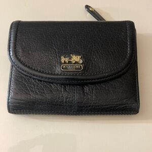 Coach black leather wallet